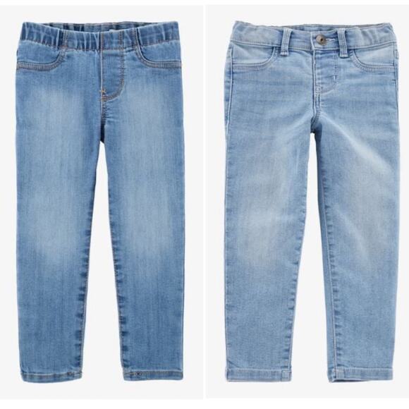 Carter's OshKosh B'gosh Baby Elastic-Waist Skinny Jeans (Bundle of 2) - Size 6M - Picture 1 of 6